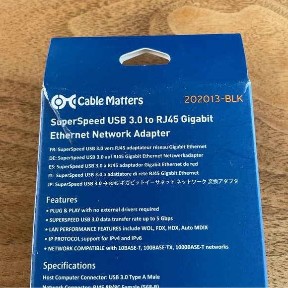 NIB Cable Matters usb to Ethernet network adapter - Picture 4 of 4